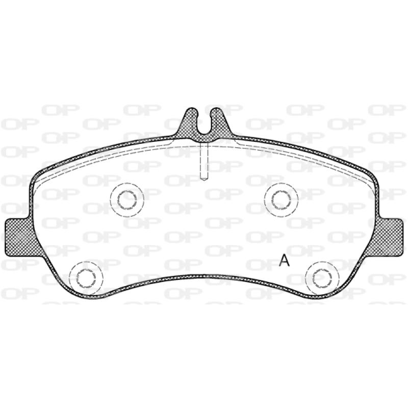 Jeu de 4 plaquettes de frein avant OPEN PARTS BPA1377.00 - Visuel 1