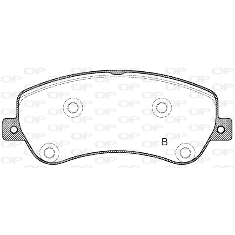Jeu de 4 plaquettes de frein avant OPEN PARTS BPA1377.00 - Visuel 2