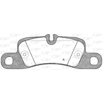 Jeu de 4 plaquettes de frein arrière OPEN PARTS OEM 95535293970