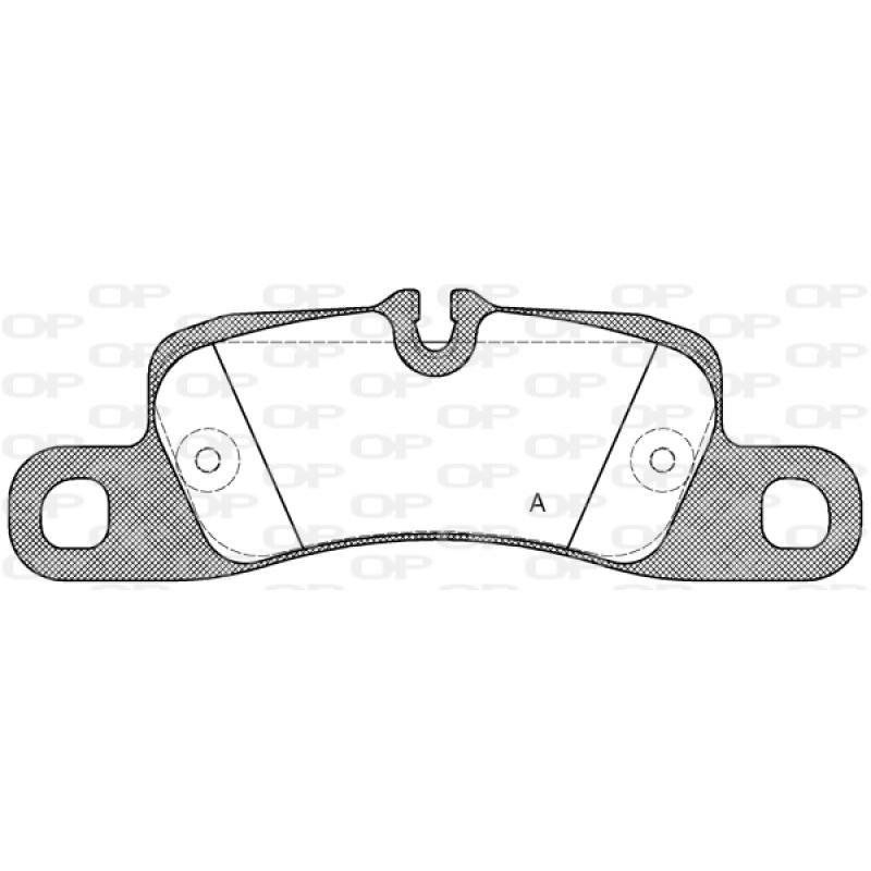 Jeu de 4 plaquettes de frein arrière OPEN PARTS BPA1379.00 - Visuel 1