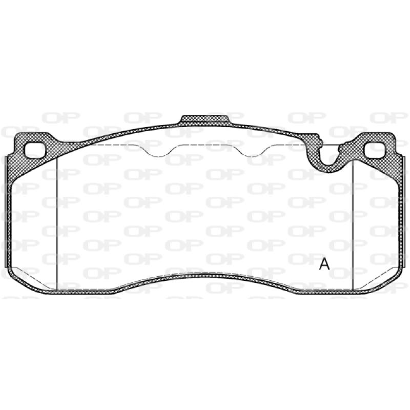 Jeu de 4 plaquettes de frein avant OPEN PARTS BPA1380.00 - Visuel 1
