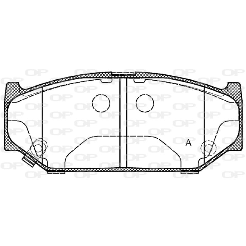 Jeu de 4 plaquettes de frein avant OPEN PARTS BPA1381.11 - Visuel 1