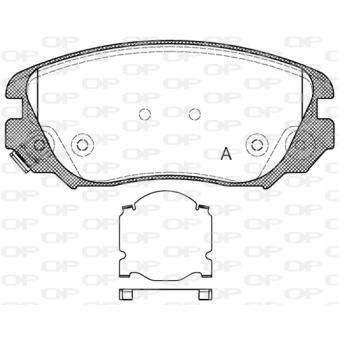Jeu de 4 plaquettes de frein avant OPEN PARTS OEM 22959105