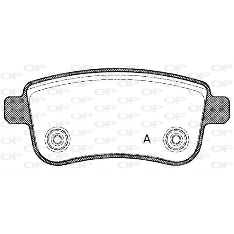 Jeu de 4 plaquettes de frein arrière OPEN PARTS BPA1387.00 - Visuel 1
