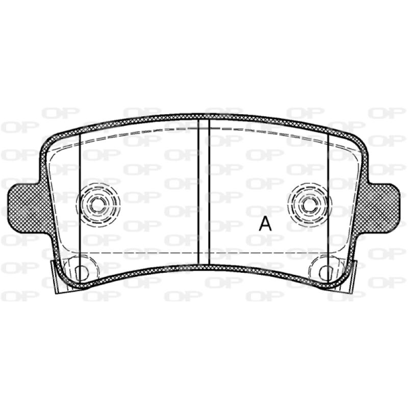 Jeu de 4 plaquettes de frein arrière OPEN PARTS BPA1388.04 - Visuel 1