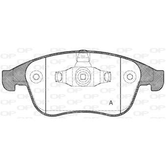 Jeu de 4 plaquettes de frein avant OPEN PARTS OEM 410605055R