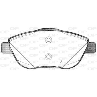 Jeu de 4 plaquettes de frein avant OPEN PARTS OEM 1607083180