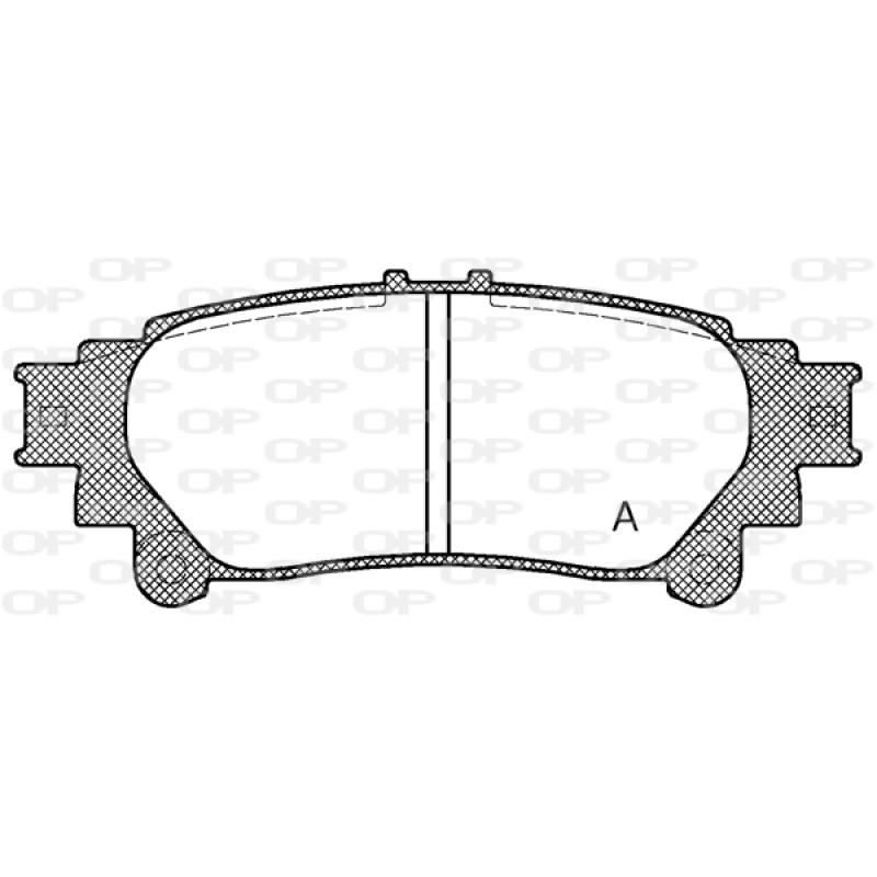 Jeu de 4 plaquettes de frein arrière OPEN PARTS BPA1395.00 - Visuel 1