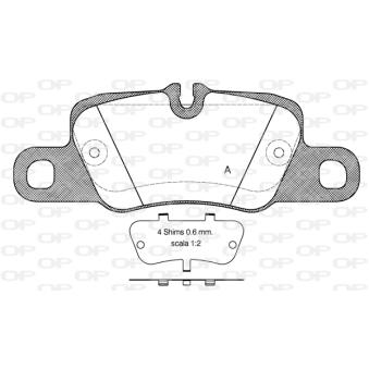 Jeu de 4 plaquettes de frein arrière OPEN PARTS OEM 971698451L