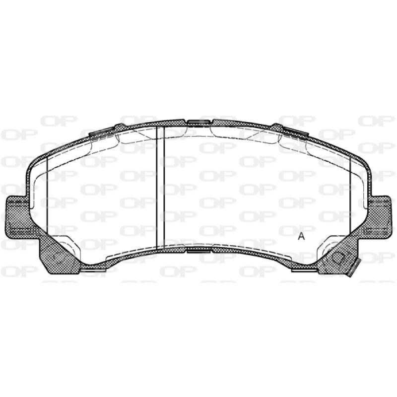 Jeu de 4 plaquettes de frein avant OPEN PARTS BPA1407.00 - Visuel 1