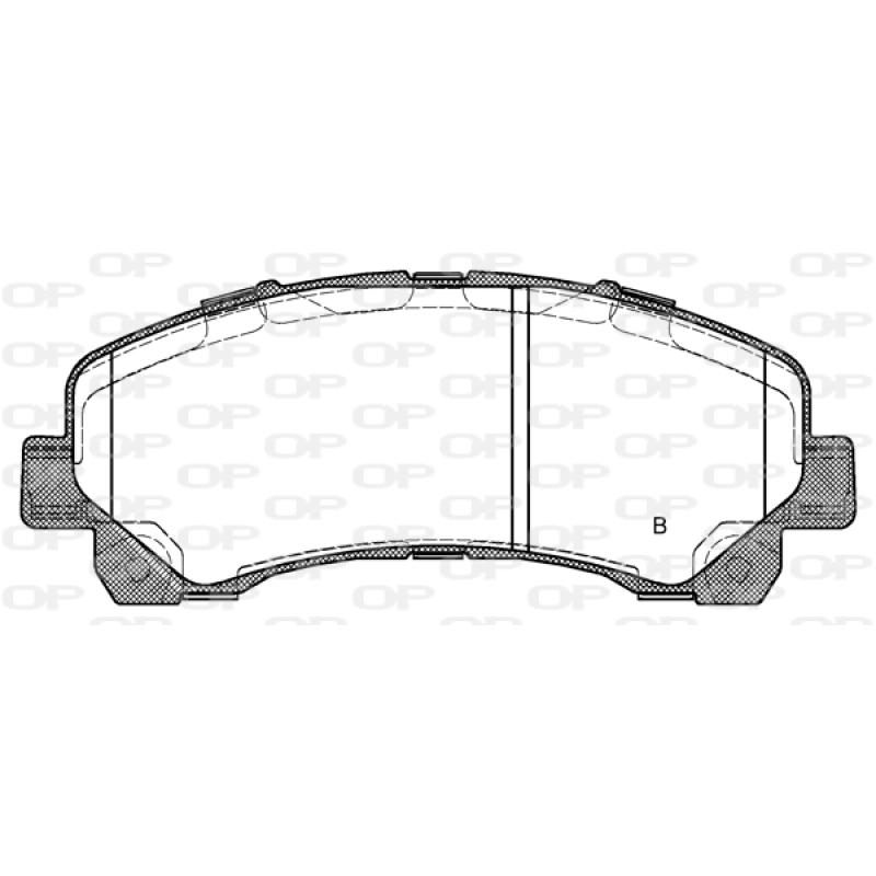 Jeu de 4 plaquettes de frein avant OPEN PARTS BPA1407.00 - Visuel 2