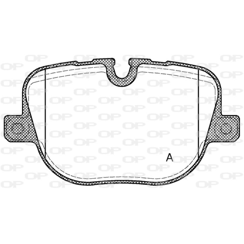 Jeu de 4 plaquettes de frein arrière OPEN PARTS BPA1408.00 - Visuel 1