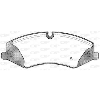 Jeu de 4 plaquettes de frein avant OPEN PARTS OEM LR015578
