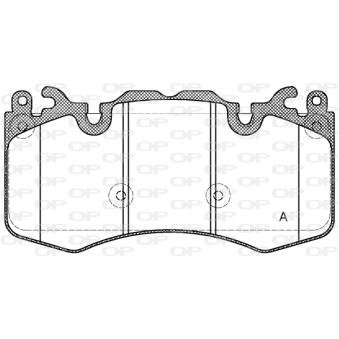 Jeu de 4 plaquettes de frein avant OPEN PARTS OEM lr160069