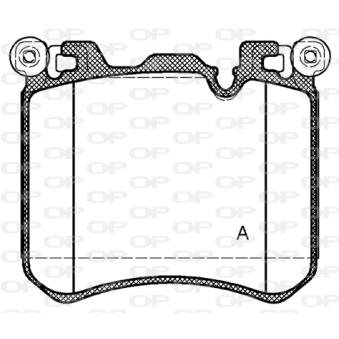 Jeu de 4 plaquettes de frein avant OPEN PARTS OEM 34116793643 Jeu de 4 plaquettes de frein avant OPEN PARTS OEM 34116793643