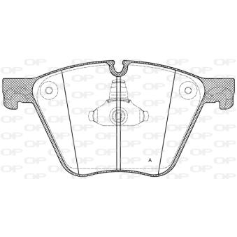 Jeu de 4 plaquettes de frein avant OPEN PARTS OEM 34116783554