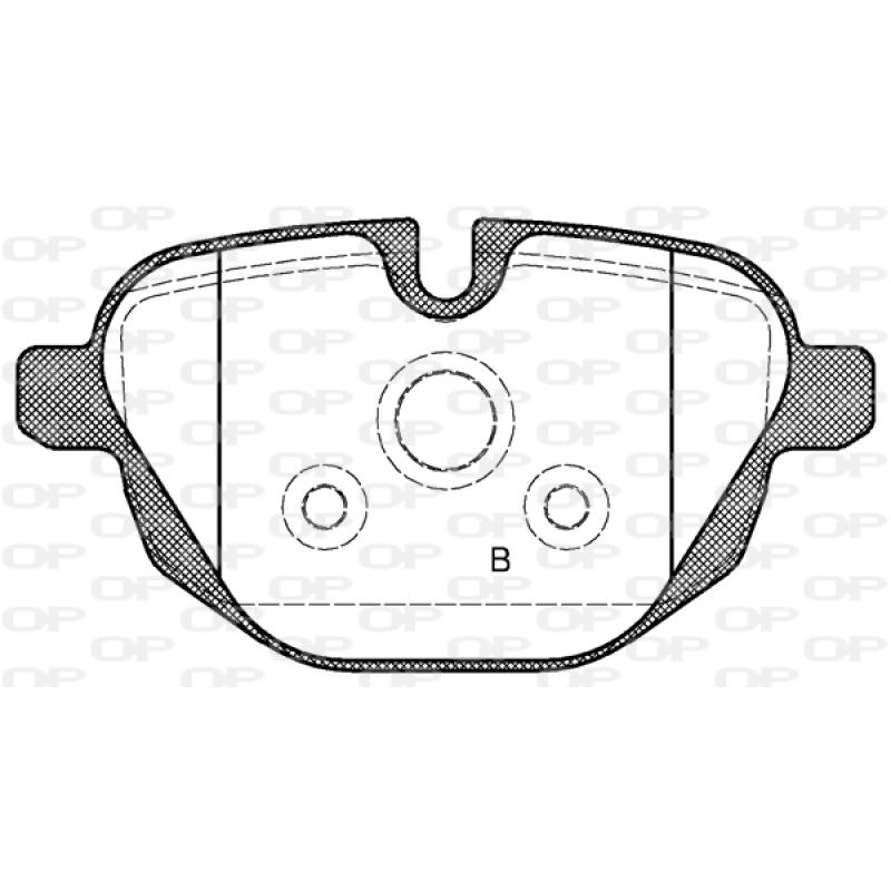 Jeu de 4 plaquettes de frein arrière OPEN PARTS BPA1421.00 - Visuel 1