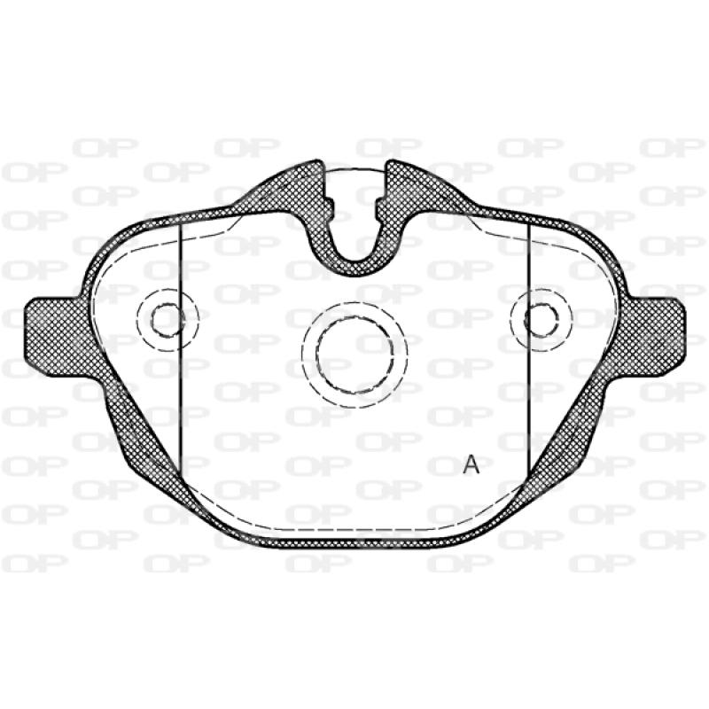 Jeu de 4 plaquettes de frein arrière OPEN PARTS BPA1421.00 - Visuel 2