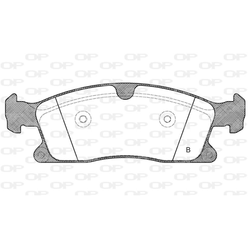 Jeu de 4 plaquettes de frein avant OPEN PARTS BPA1430.10 - Visuel 2