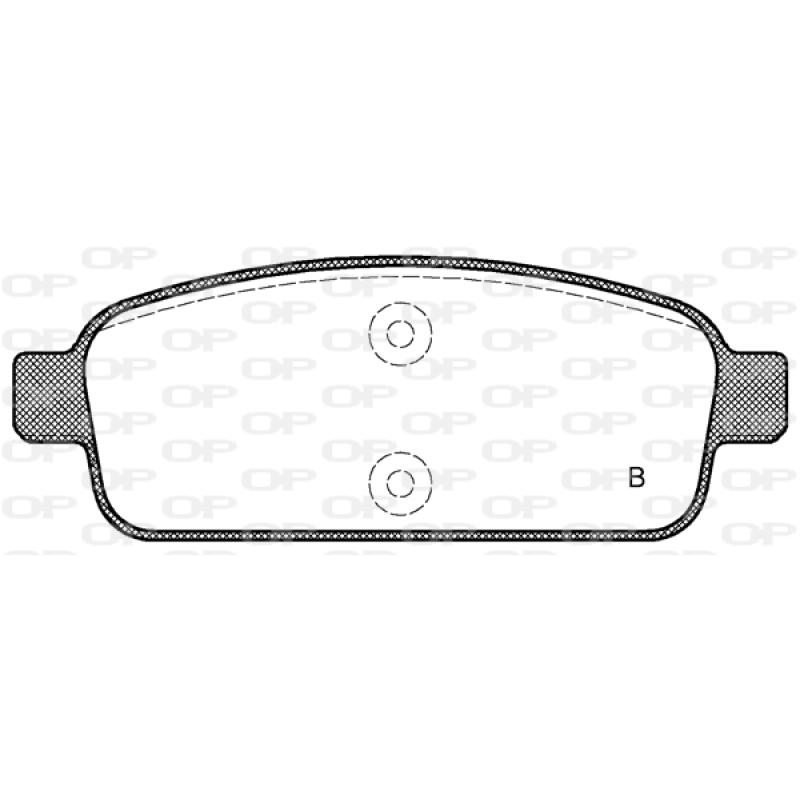 Jeu de 4 plaquettes de frein arrière OPEN PARTS BPA1432.02 - Visuel 2