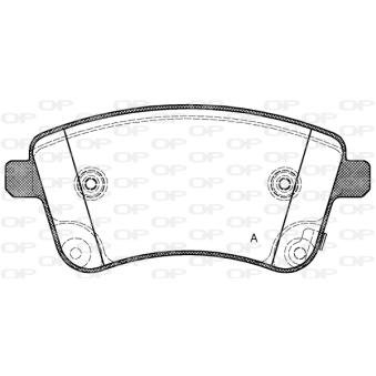 Jeu de 4 plaquettes de frein avant OPEN PARTS BPA1435.02 pour KIA VENGA 1.4 CRDi - 90cv