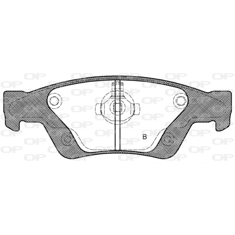 Jeu de 4 plaquettes de frein arrière OPEN PARTS BPA1446.02 - Visuel 2