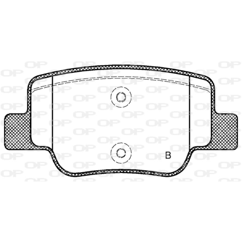 Jeu de 4 plaquettes de frein arrière OPEN PARTS BPA1452.02 - Visuel 2