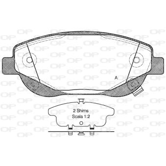 Jeu de 4 plaquettes de frein avant OPEN PARTS [BPA1453.02]