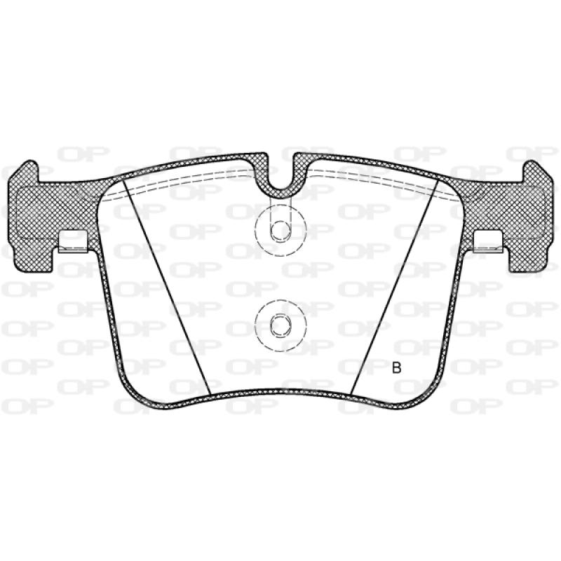 Jeu de 4 plaquettes de frein avant OPEN PARTS BPA1457.00 - Visuel 2