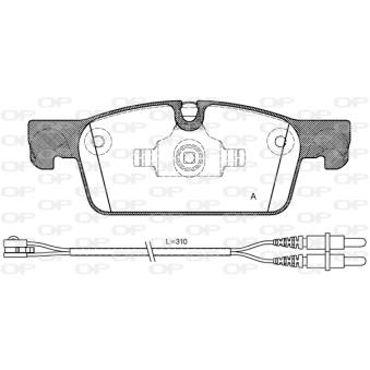 Jeu de 4 plaquettes de frein avant OPEN PARTS OEM 1610103580