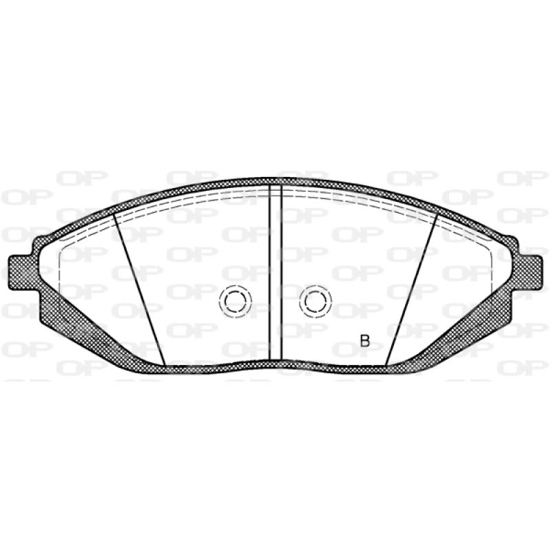 Jeu de 4 plaquettes de frein avant OPEN PARTS BPA1472.02 - Visuel 2