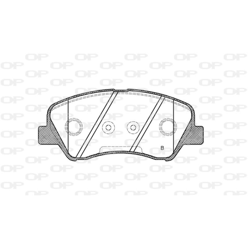 Jeu de 4 plaquettes de frein avant OPEN PARTS BPA1488.02 - Visuel 2