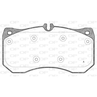 Jeu de 4 plaquettes de frein avant OPEN PARTS OEM 8W0698151BF Jeu de 4 plaquettes de frein avant OPEN PARTS OEM 8W0698151BF