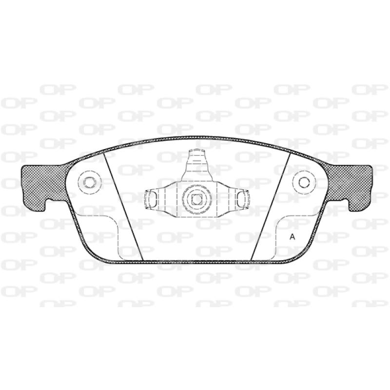 Jeu de 4 plaquettes de frein avant OPEN PARTS BPA1510.10 - Visuel 1