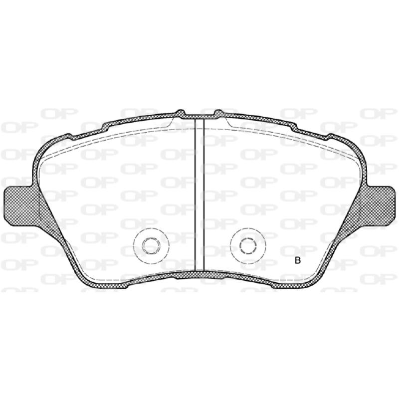 Jeu de 4 plaquettes de frein avant OPEN PARTS BPA1514.00 - Visuel 2