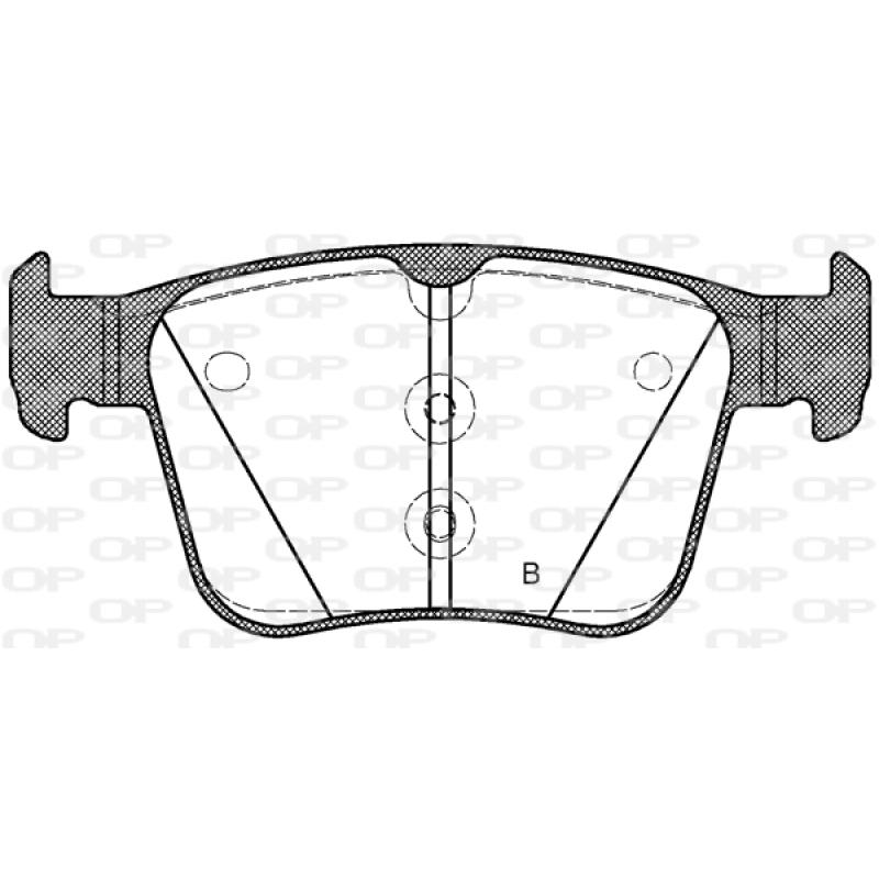 Jeu de 4 plaquettes de frein arrière OPEN PARTS BPA1516.10 - Visuel 2