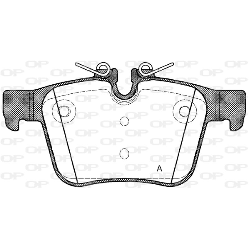 Jeu de 4 plaquettes de frein arrière OPEN PARTS BPA1516.40 - Visuel 1