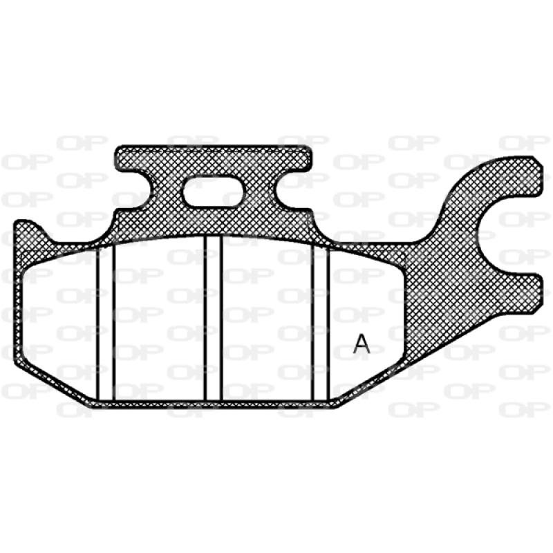 Jeu de 4 plaquettes de frein avant OPEN PARTS BPA1519.00 - Visuel 1