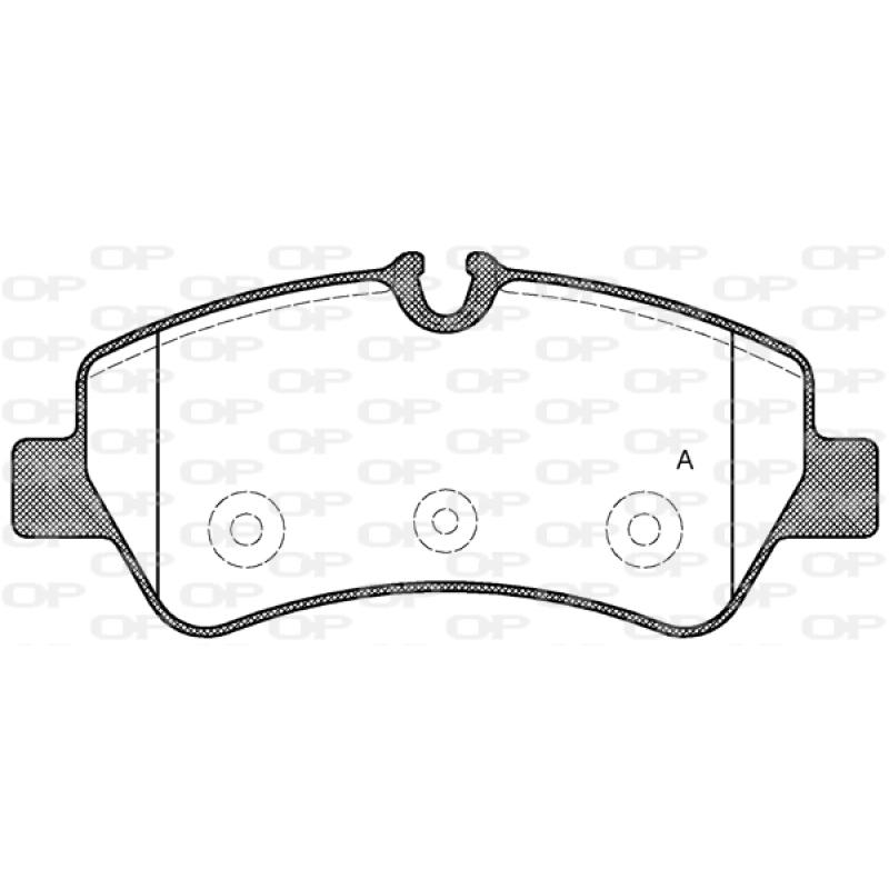 Jeu de 4 plaquettes de frein arrière OPEN PARTS BPA1521.00 - Visuel 1