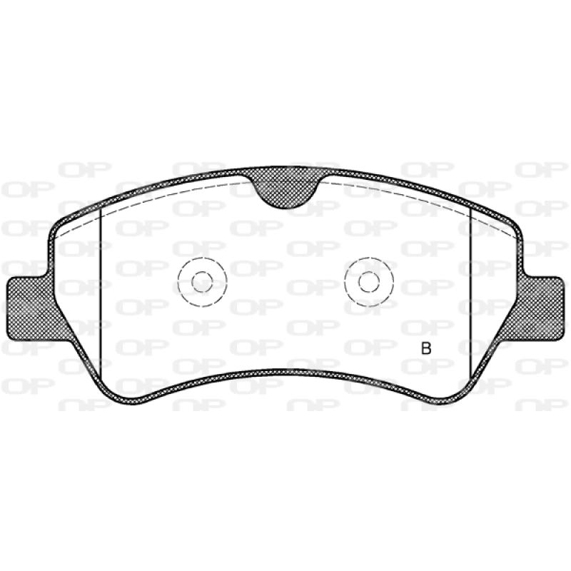 Jeu de 4 plaquettes de frein arrière OPEN PARTS BPA1521.00 - Visuel 2
