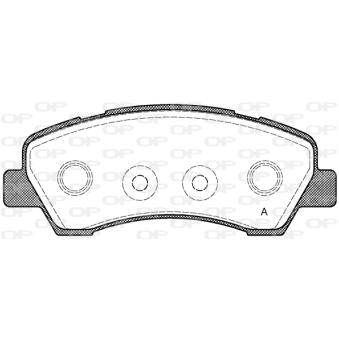 Jeu de 4 plaquettes de frein avant OPEN PARTS OEM 1647863480 Jeu de 4 plaquettes de frein avant OPEN PARTS OEM 1647863480