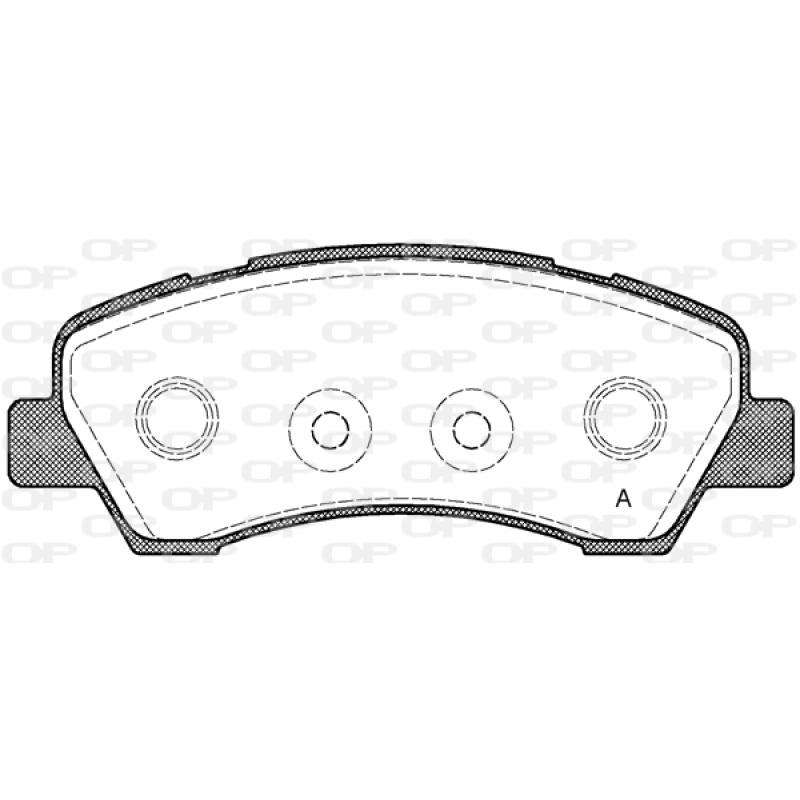 Jeu de 4 plaquettes de frein avant OPEN PARTS BPA1530.00 - Visuel 1