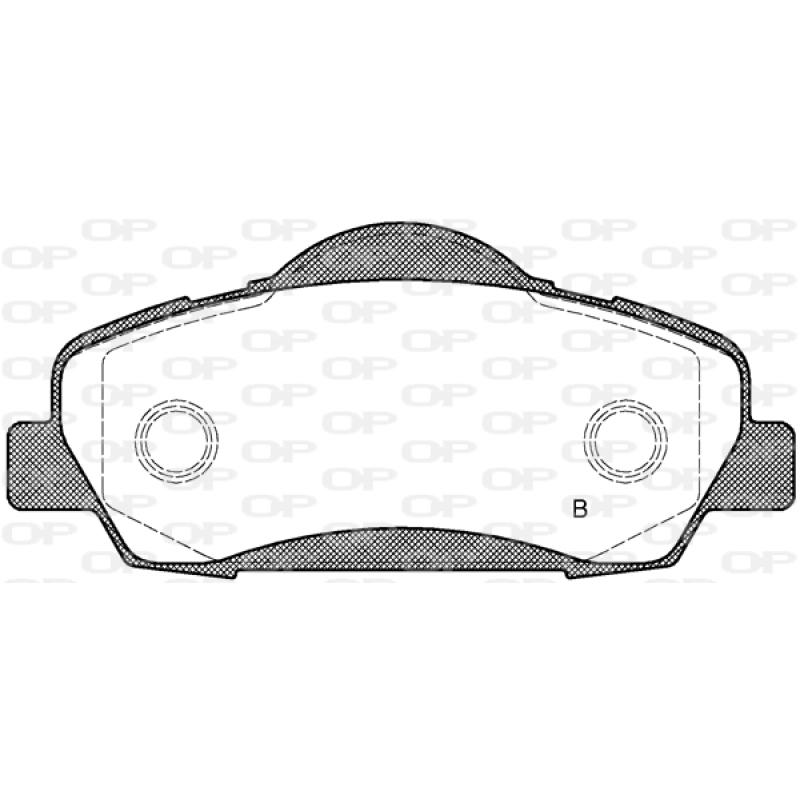 Jeu de 4 plaquettes de frein avant OPEN PARTS BPA1530.00 - Visuel 2