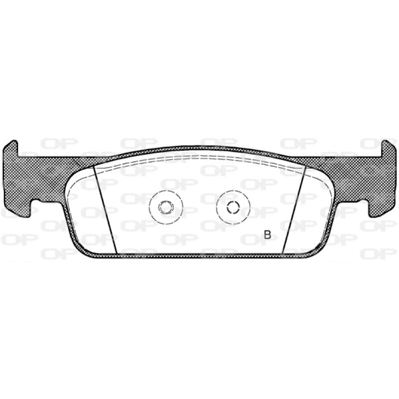 Jeu de 4 plaquettes de frein avant OPEN PARTS BPA1540.00 - Visuel 2