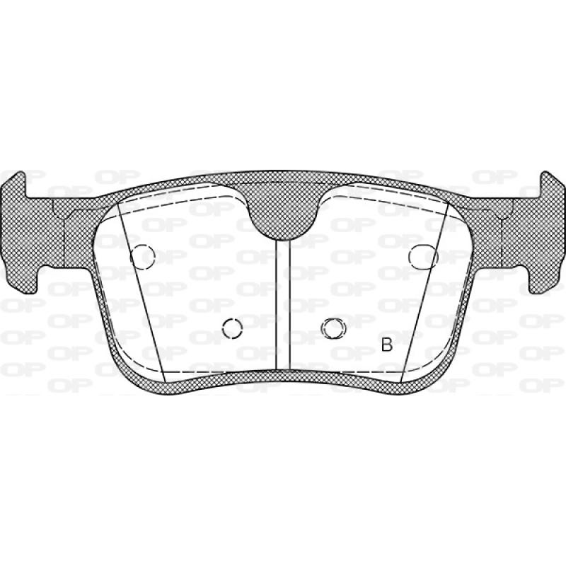 Jeu de 4 plaquettes de frein avant OPEN PARTS BPA1551.11 - Visuel 1