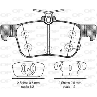 Jeu de 4 plaquettes de frein arrière OPEN PARTS [BPA1551.12]