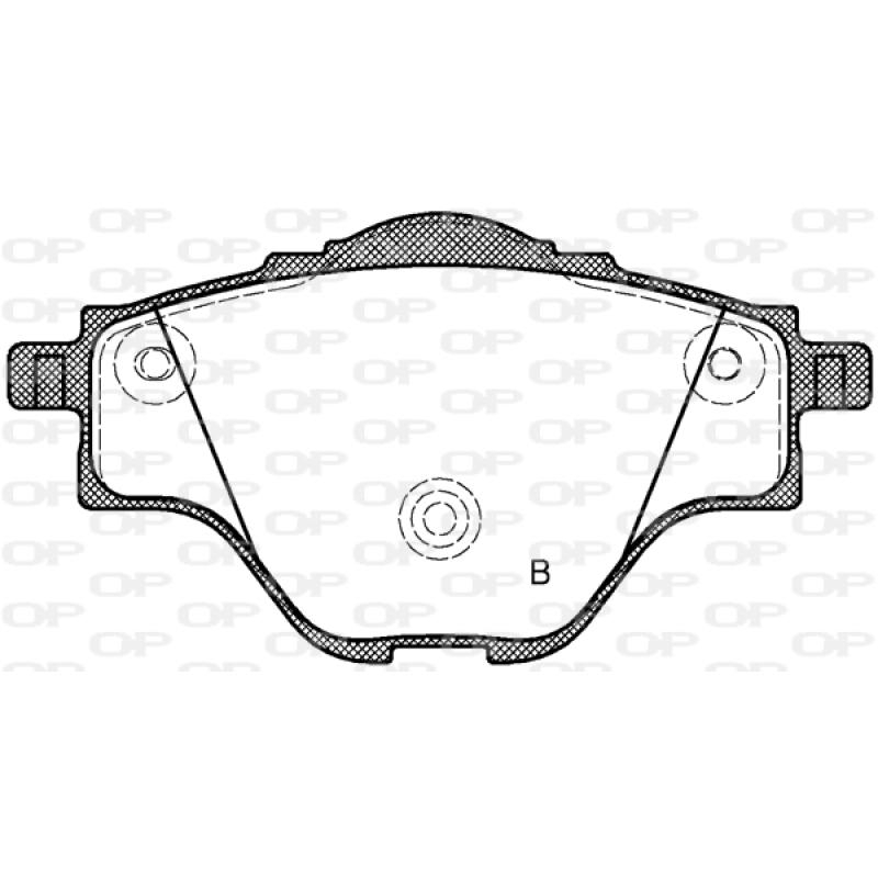 Jeu de 4 plaquettes de frein arrière OPEN PARTS BPA1557.00 - Visuel 2