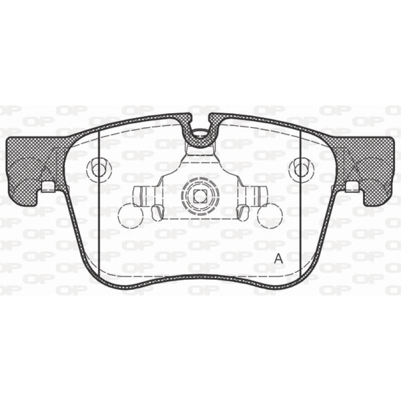 Jeu de 4 plaquettes de frein avant OPEN PARTS BPA1560.10 - Visuel 1