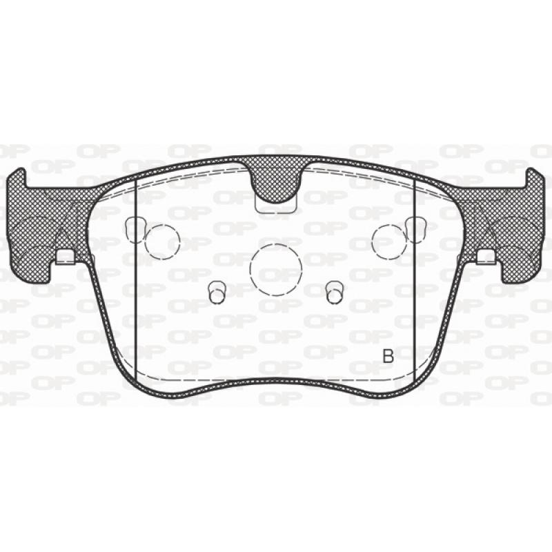 Jeu de 4 plaquettes de frein avant OPEN PARTS BPA1560.10 - Visuel 2
