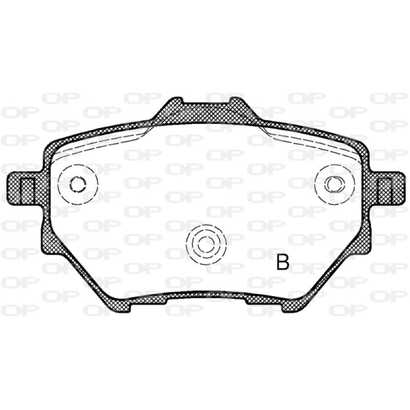 Jeu de 4 plaquettes de frein arrière OPEN PARTS BPA1562.00 - Visuel 2